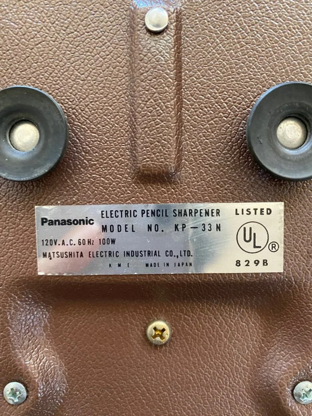 Vintage Panasonic Electric Pencil Sharpener KP-33 Point O Matic Japan Works Well